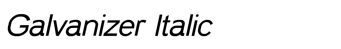 Galvanizer Italic